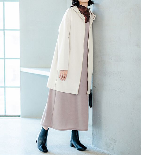 BELLUNA（ベルーナ）の「衿デザインロング丈パーカー（パーカー）」｜詳細画像