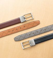「【２本組】＜クロコダイル＞リバーシブルベルト（メンズベルト）」