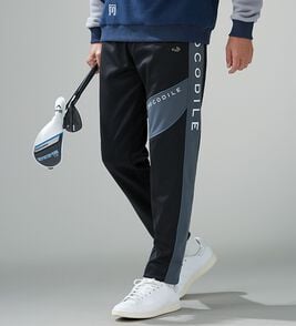 「＜クロコダイル＞防風ストレッチ裏フリースジャージパンツ（メンズフルレングスパンツ）」