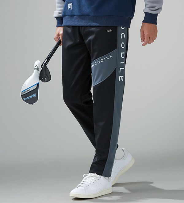「＜クロコダイル＞防風ストレッチ裏フリースジャージパンツ（メンズフルレングスパンツ）」｜詳細画像