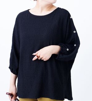 BELLUNA（ベルーナ）の「楊柳素材肩ボタンプルオーバー（カットソー）」｜詳細画像