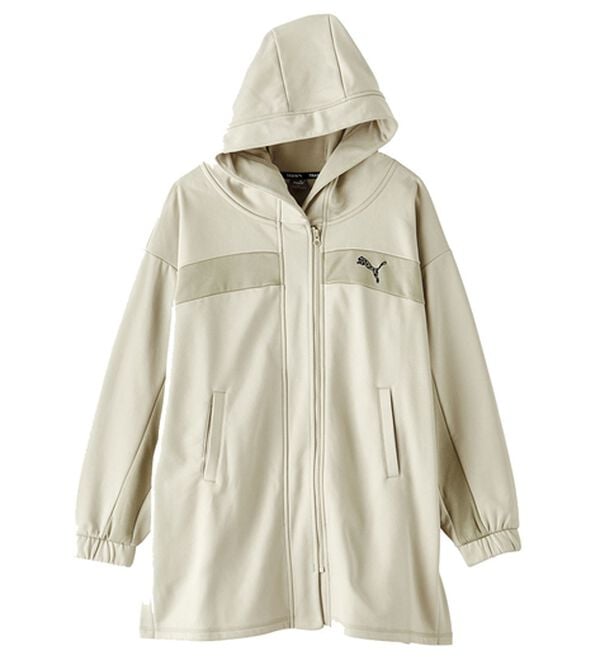 RANAN（ラナン）の「＜ｐｕｍａ＞ワンライン　フリースフーディ（ハーフコート）」｜詳細画像