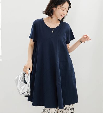 BELLUNA（ベルーナ）の「切替デザインチュニックワンピース（チュニック）」