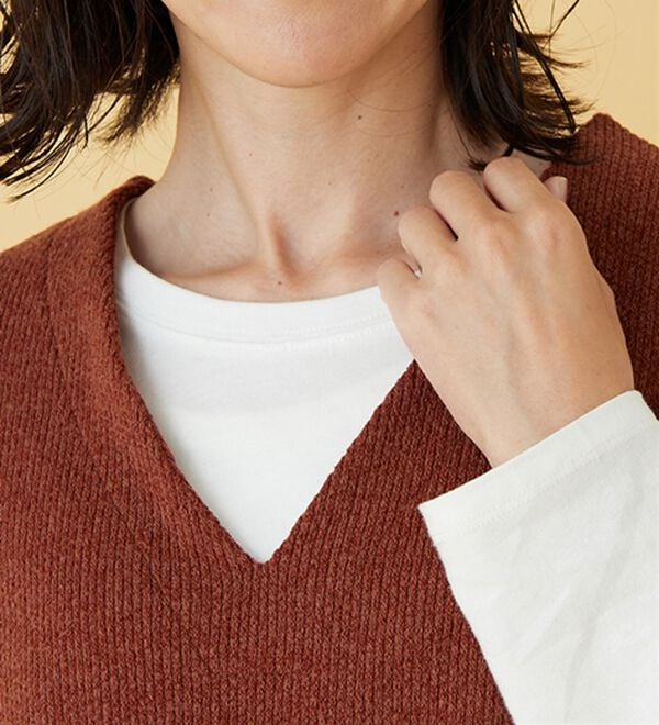 BELLUNA（ベルーナ）の「杢調素材ポケットデザインジャンパードレス（ジャンパースカート）」｜詳細画像