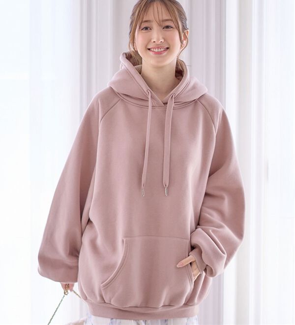 alotta（アロッタ）の「あったか裏起毛パフ袖ゆったりパーカー（パーカー）」｜詳細画像