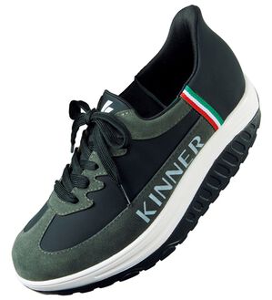 BELLUNA（ベルーナ）の「＜キナー＞さっと履ける！牛床革ローリングソールシューズ（スニーカー）」｜ブラック