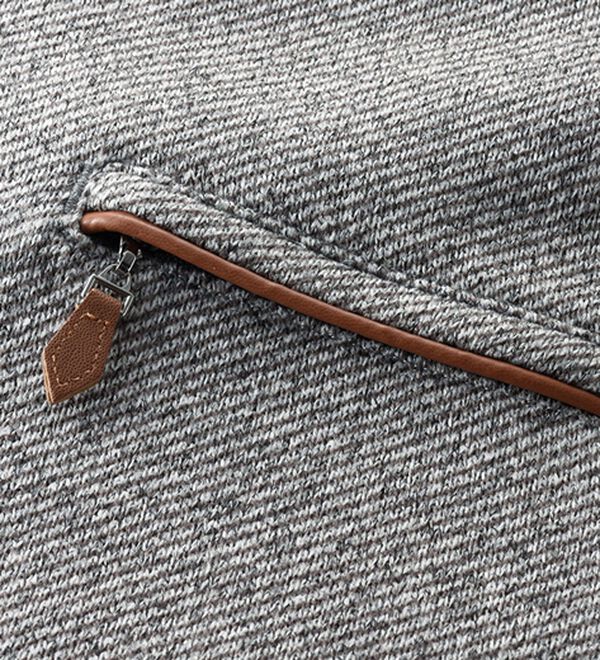 「＜ダンロップ・リファインド＞ツイード調ハーフジップトレーナー（メンズトレーナー）」｜詳細画像