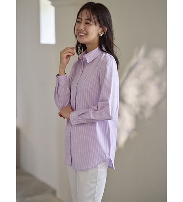 BELLUNA（ベルーナ）の「【選べる袖丈】洗える！ストレッチイージーケアシャツ（シャツ）」｜詳細画像