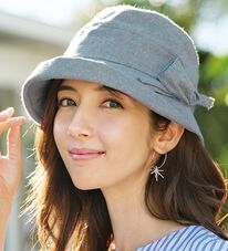 BELLUNA（ベルーナ）の「日差しを防いでムレにくい！綿１００％小顔魅せクロッシェ（帽子）」