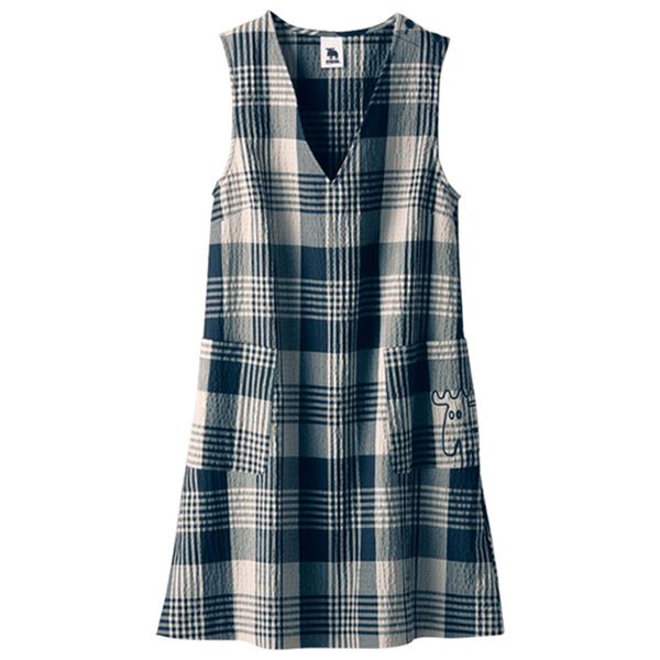 BELLUNA（ベルーナ）の「＜ｍｏｚ＞涼やか綿混素材ポケット付ジャンパードレス（ジャンパースカート）」｜詳細画像