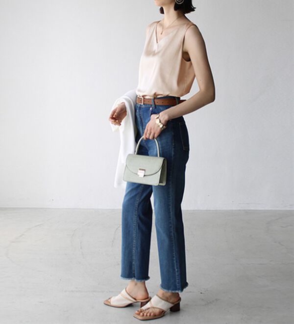 GeeRA（ジーラ）の「前後２ｗａｙヴィンテージサテンノースリーブ（タンクトップ・キャミソール）」｜詳細画像