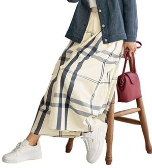 BELLUNA（ベルーナ）の「チェック柄スカーチョ（ワイドパンツ・ガウチョ）」｜ビッグチェック