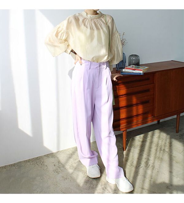 GeeRA（ジーラ）の「シアー素材ボリュームスリーブブラウス（ブラウス）」｜詳細画像