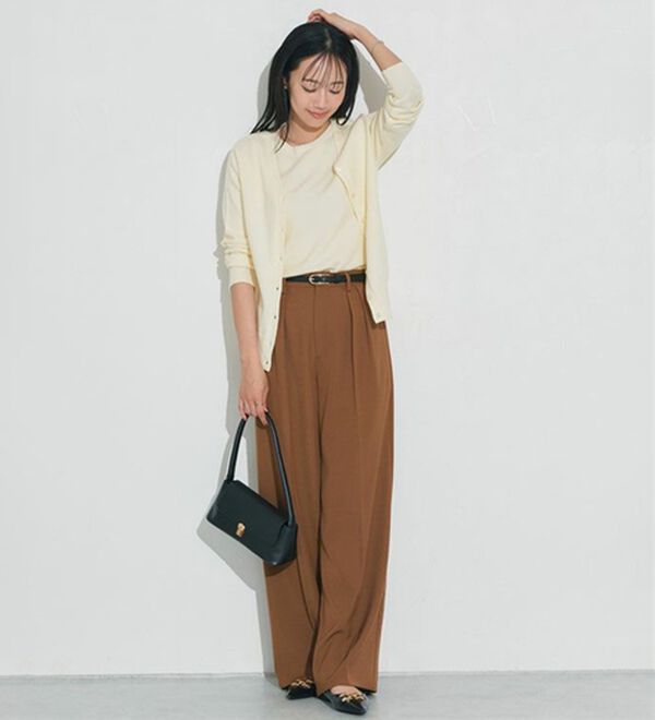 Pierrot（ピエロ）の「【Ｍ～３Ｌ】ふんわり質感プレミアムカシミヤタッチカーディガン（ニットカーディガン）」｜詳細画像