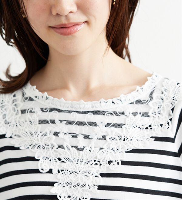 BELLUNA（ベルーナ）の「レース使いポンチョデザインプルオーバー（カットソー）」｜詳細画像