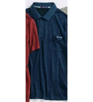 「＜スイゲン＞冷感・ＵＶ対策アクティブポロシャツ（メンズポロシャツ）」｜ネイビー