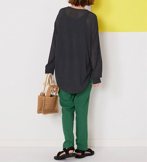 BELLUNA（ベルーナ）の「程よい透け感！メッシュ素材ドロスト使いチュニック（チュニック）」｜詳細画像