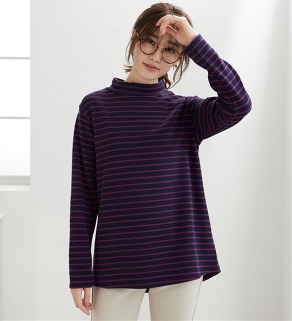 BELLUNA（ベルーナ）の「ふわふわ裏ファーハイネックプルオーバー（カットソー）」｜詳細画像