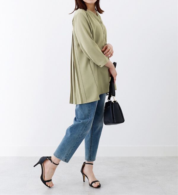 BELLUNA（ベルーナ）の「【新色追加】機能付！バックプリーツチュニック（チュニック）」｜詳細画像