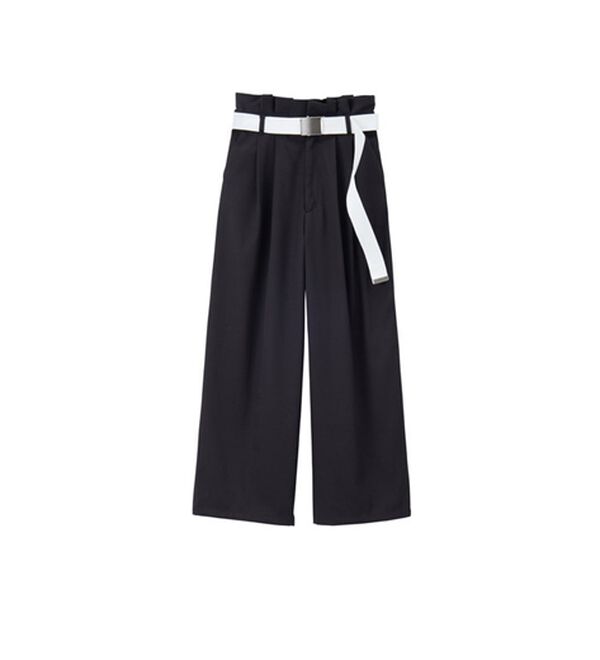 GeeRA（ジーラ）の「ベルト付ツイルパンツ（フルレングスパンツ）」｜詳細画像