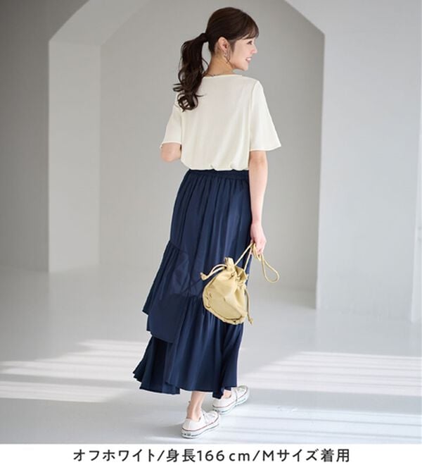 alotta（アロッタ）の「【4つの機能付】ひんやりチューリップ袖ブラウスTシャツ（カットソー）」｜詳細画像