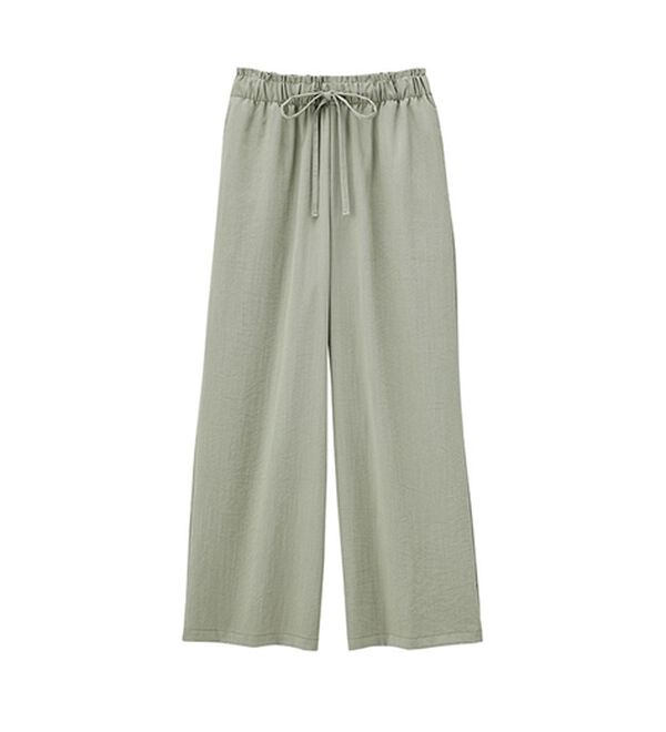 GeeRA（ジーラ）の「冷感リネン風イージーワイドパンツ（ワイドパンツ・ガウチョ）」｜詳細画像