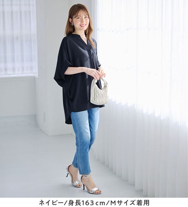 alotta（アロッタ）の「サイドタックゆるドルマンとろみブラウス（ブラウス）」｜詳細画像