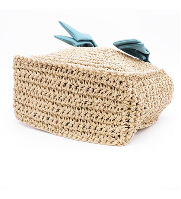 BELLUNA（ベルーナ）の「シャーリング持ち手雑材バッグ（ハンドバッグ）」｜詳細画像