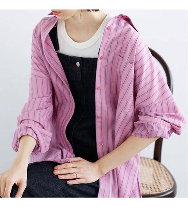 GeeRA（ジーラ）の「アソート柄オーバーサイズシャツ（シャツ）」｜詳細画像