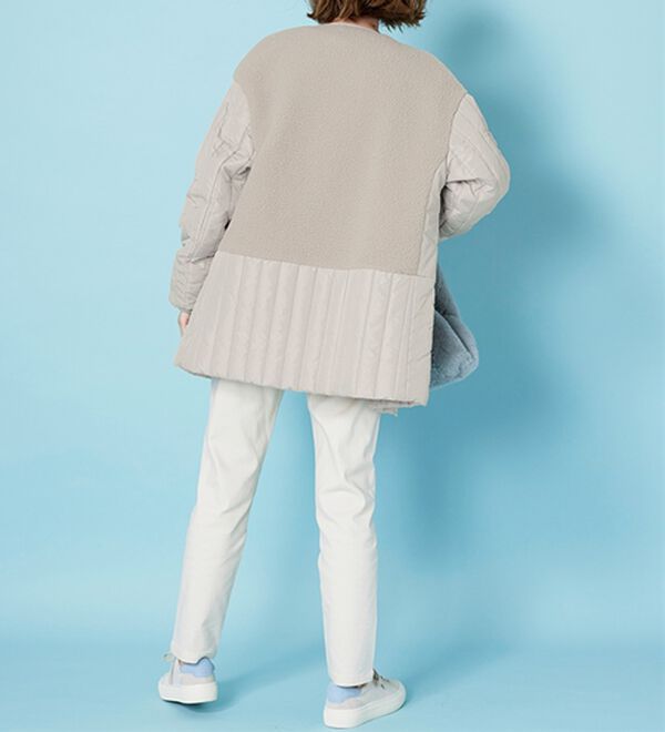 ボア切替キルトデザインミドル丈コート - ベルーナ【公式】