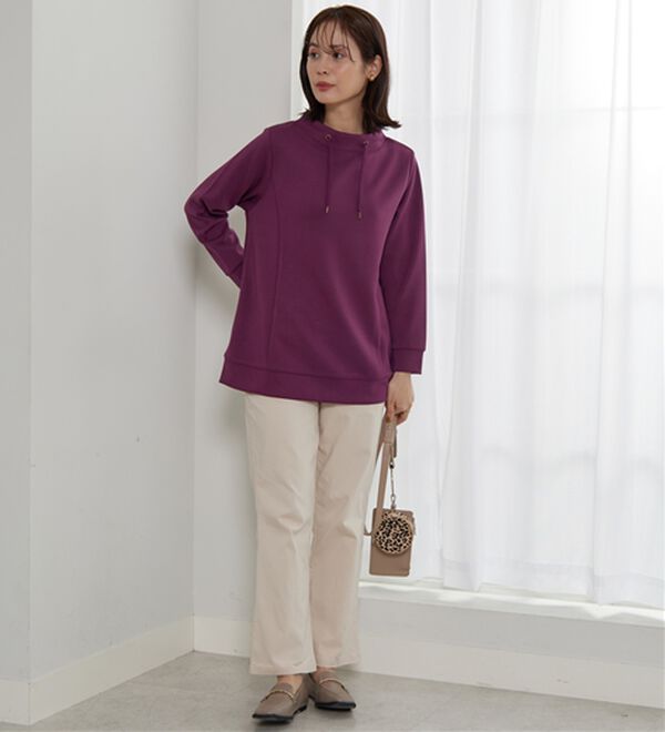 BELLUNA（ベルーナ）の「【新色追加】ワイドネックサイド切替プルオーバー（カットソー）」｜詳細画像