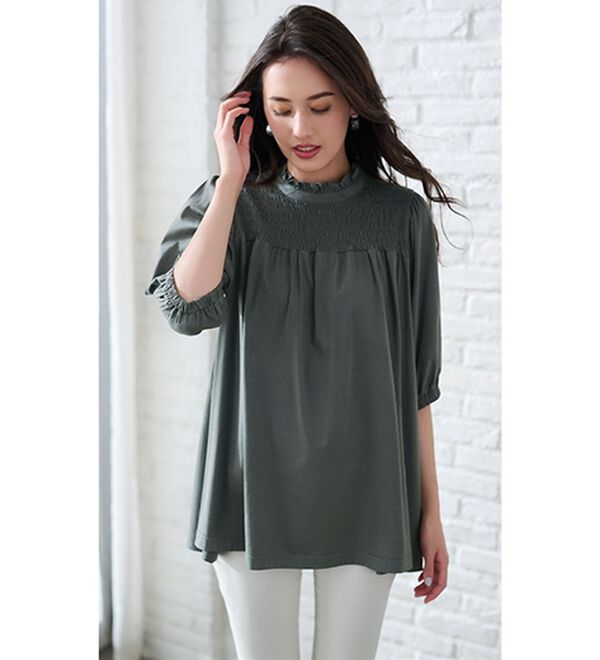 シャーリングパフスリーブチュニック - ベルーナ【公式】 