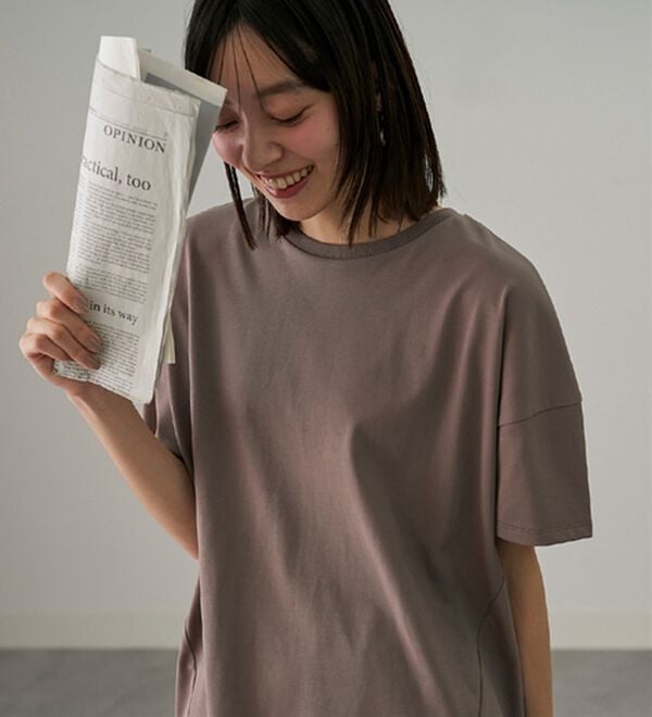 BELLUNA（ベルーナ）の「シュッと体型カバー！コクーンTシャツ（カットソー）」｜詳細画像