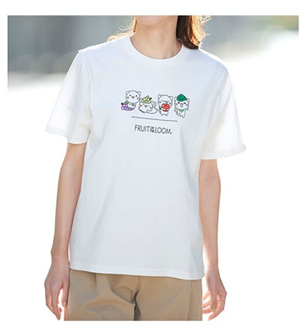 BELLUNA（ベルーナ）の「＜べるーにゃ&times;フルーツオブザルーム＞綿１００％素材プリントＴシャツ（Tシャツ）」｜詳細画像