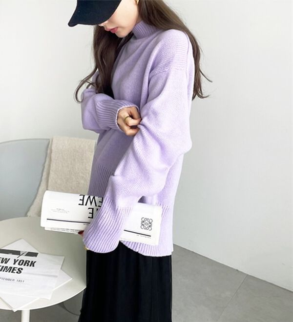 GeeRA（ジーラ）の「バックスリットニットトップス（ニット・セーター）」｜詳細画像