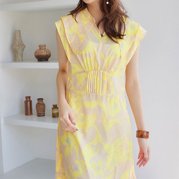 RANAN（ラナン）の「ウエストタック衿付ワンピース（その他ワンピース）」｜詳細画像