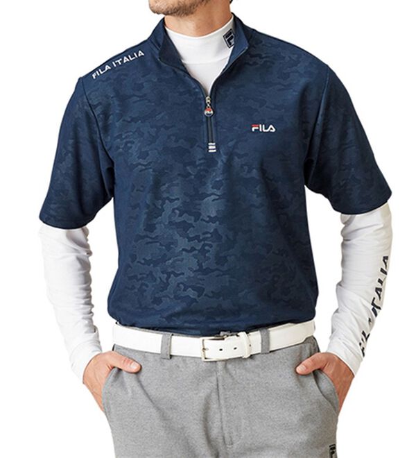 「＜フィラ＞コーデ済アンダー付迷彩ポロ（メンズポロシャツ）」｜詳細画像