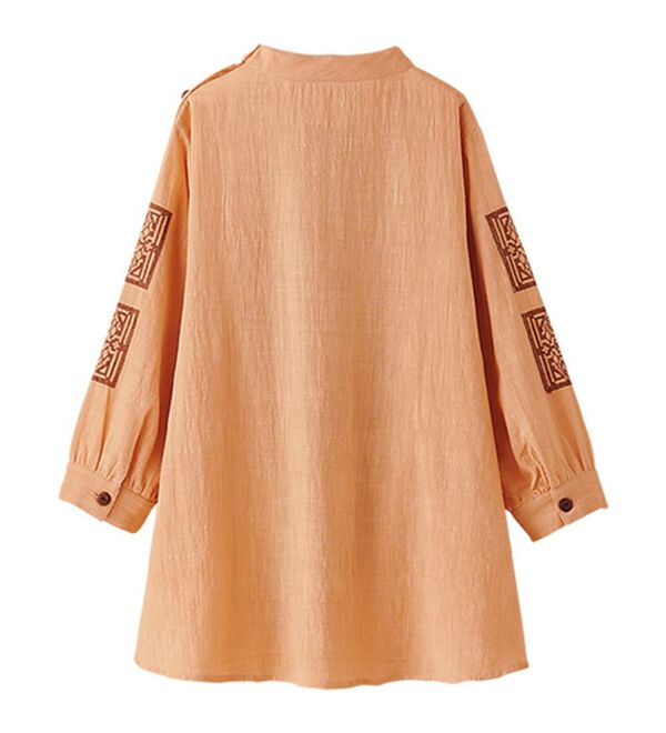 BELLUNA（ベルーナ）の「インド綿スラブ調素材幾何柄刺しゅうブラウス（ブラウス）」｜詳細画像