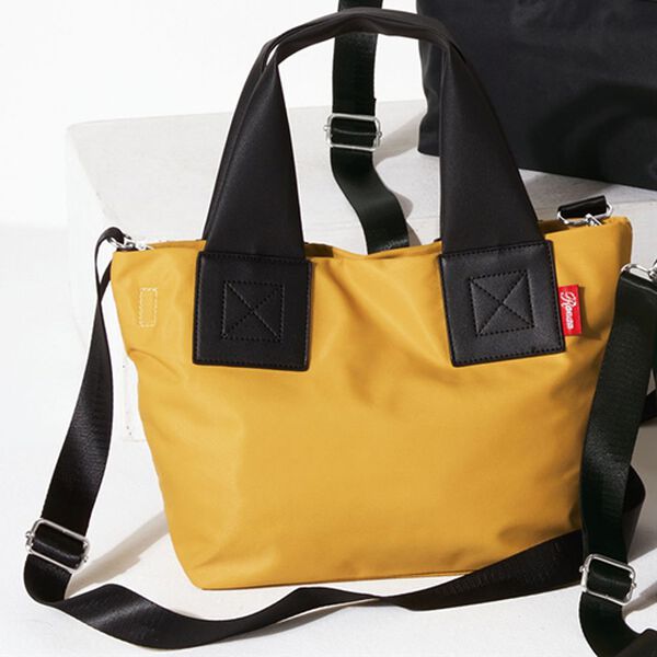RANAN（ラナン）の「２ＷＡＹはっ水ナイロンミニトートバッグ（トートバッグ）」｜マスタード