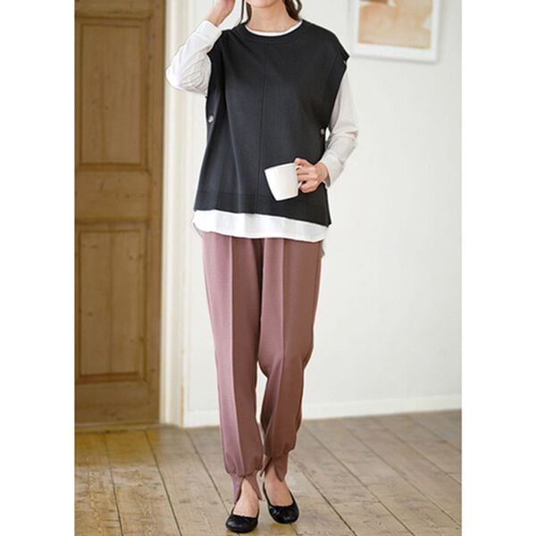 BELLUNA（ベルーナ）の「家でも外でも楽ちん裾リブパンツ（フルレングスパンツ）」｜詳細画像