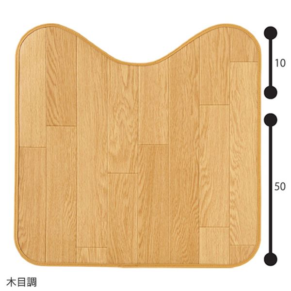 「お掃除らくらく！拭けるトイレマット＜ふける・ジャンボ・ロング・耳長・クッションフロア＞（トイレマット）」｜詳細画像