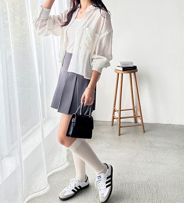 GeeRA（ジーラ）の「着回し自在シアーショートシャツ（シャツ）」｜詳細画像