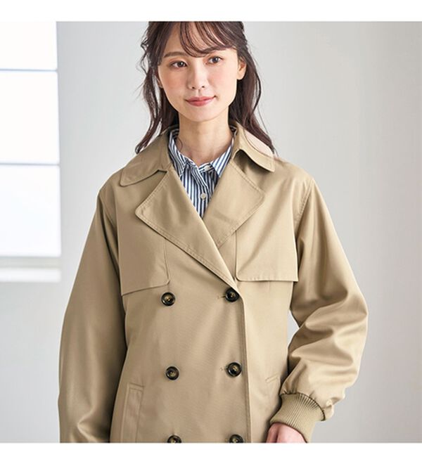 BELLUNA（ベルーナ）の「花粉対策！袖リブ使いトレンチコート（ロングコート）」｜詳細画像