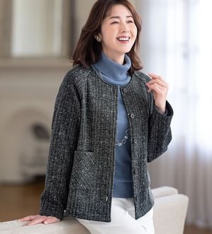 ルフラン（ルフラン）の「「ラクして上品」ツイード見えジャケット（その他ジャケット）」｜詳細画像