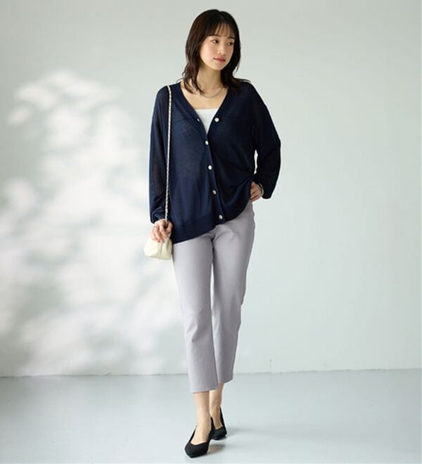 BELLUNA（ベルーナ）の「【再入荷】美ストレッチ素材アンクル丈レギンスパンツ（クロップドパンツ）」｜詳細画像