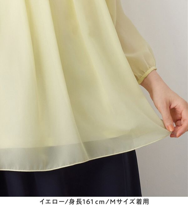 Viola e Viola（ヴィオラ エ ヴィオラ）の「フリル衿シフォンタックブラウス（ブラウス）」｜詳細画像