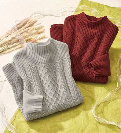 ルフラン（ルフラン）の「＜ｆｕ－ｕ＞ウール１００％モックネックニット（ニット・セーター）」