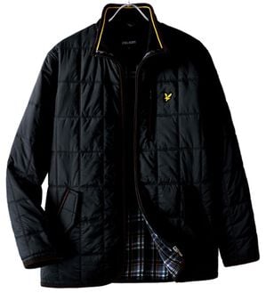 「＜ライル＆スコット＞軽量中わたキルティングジャケット（メンズジャケット）」｜ブラック