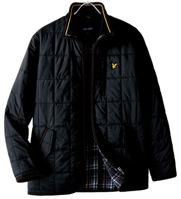 「＜ライル＆スコット＞軽量中わたキルティングジャケット（メンズジャケット）」｜ブラック