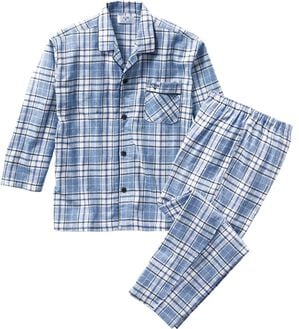 「＜コムルヴァン・オム・ウェルネス＞綿１００％腰ラクパジャマ（メンズルームウェア）」｜ネイビー